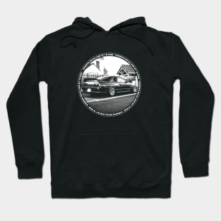 NISSAN SKYLINE GT-R R32 Black 'N White 4 (Black Version) Hoodie